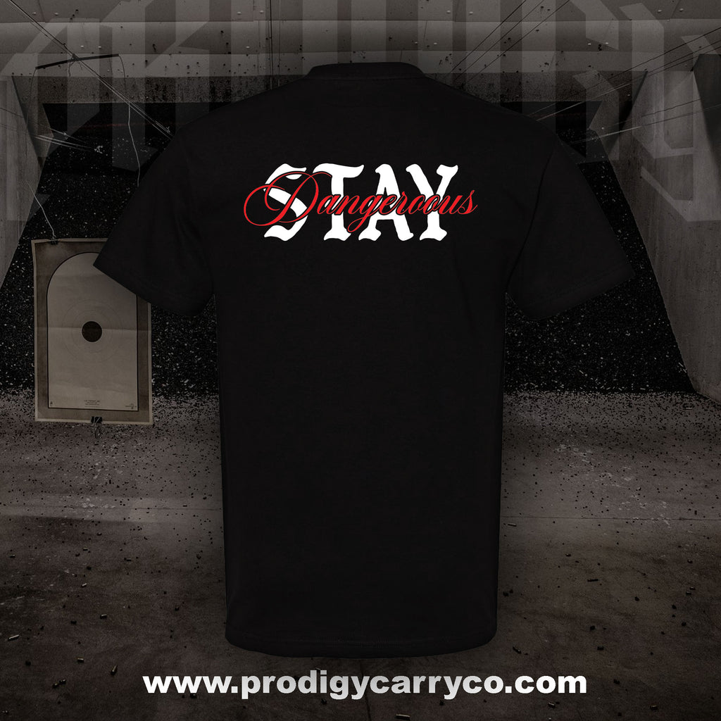 Prodigy Cursive Stay Dangerous T