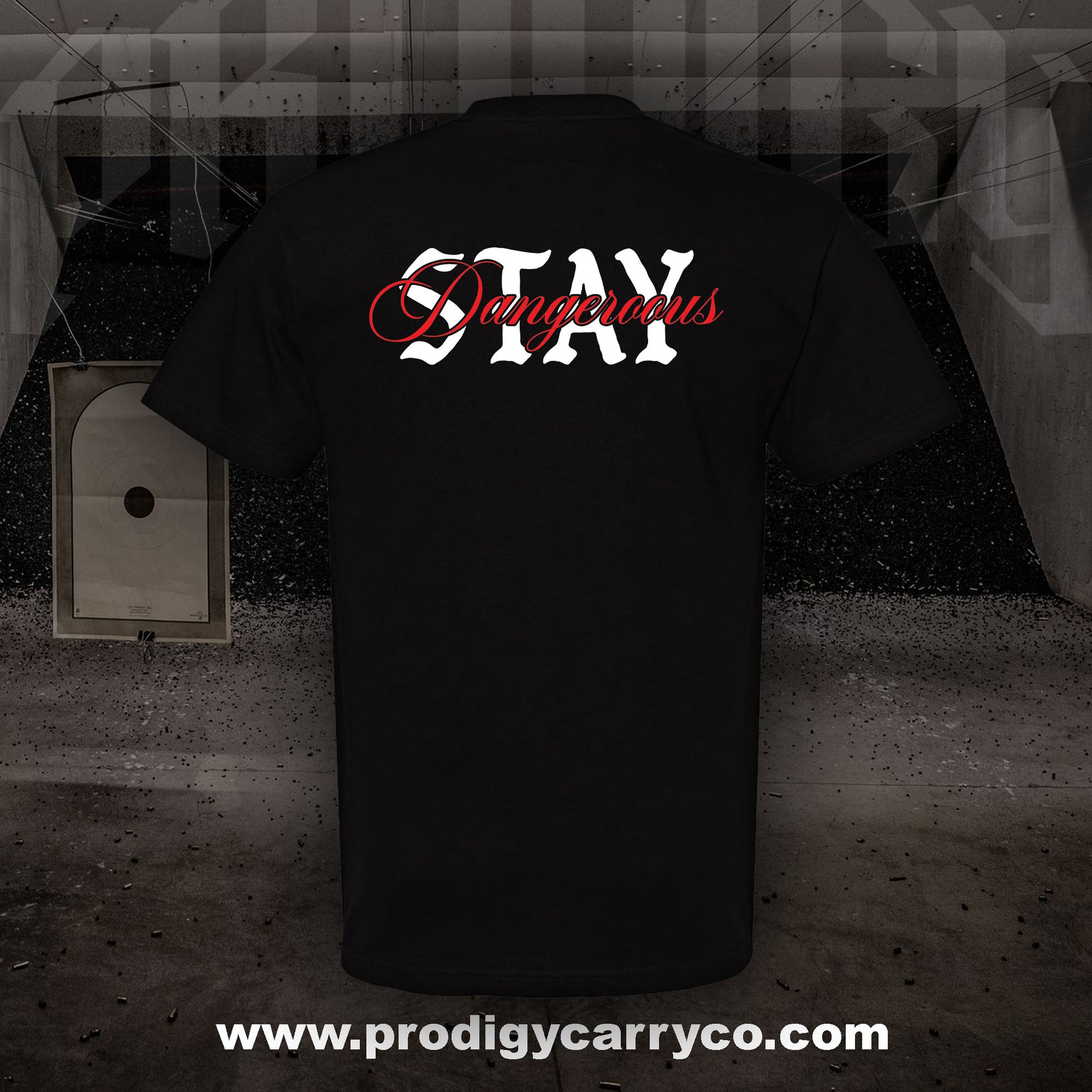 Prodigy Cursive Stay Dangerous T