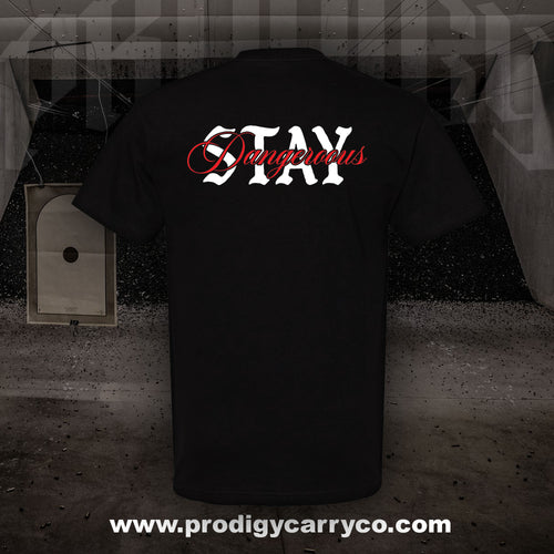 Prodigy Cursive Stay Dangerous T
